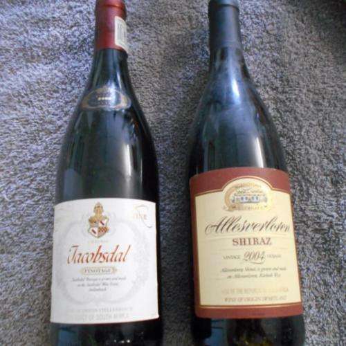 WINE : 2002 JACOBSDAL PINOTAGE & 2004 ALLESVERLOREN SHIRAZ